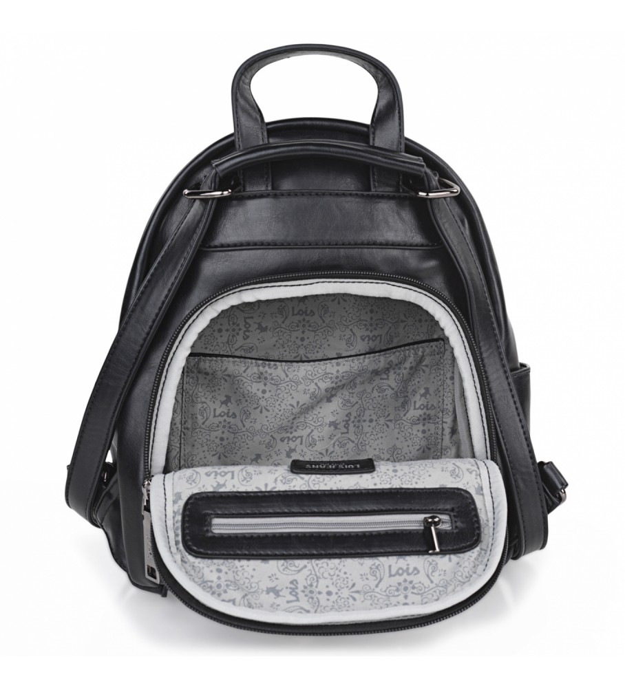 Mochila antifurto Lois preta - 23x27x11cm -