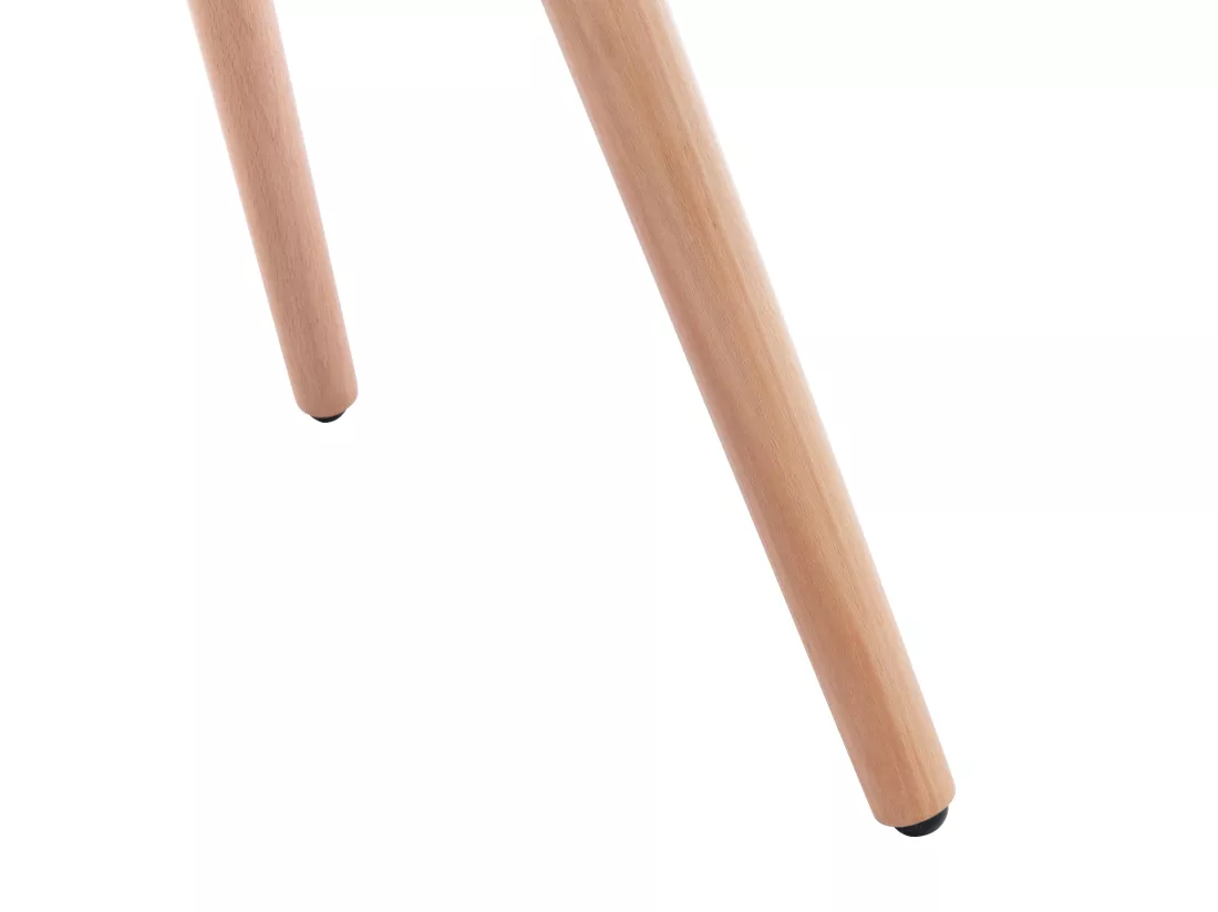 Lot de 2 chaises avec accoudoirs - Tissu et métal effet bois - Jaune - ELEANA