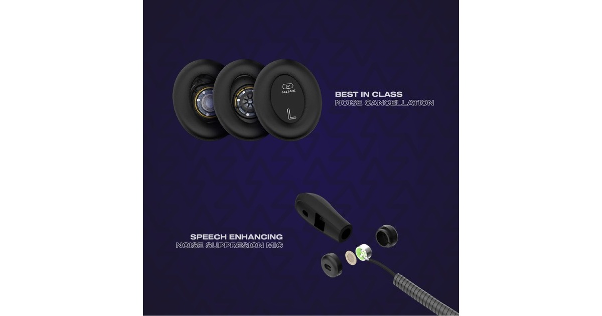 AceZoneA-Spire ANC  over-ear gaming headset  (Zwart/zilver, PC, PS4, PS5, Xbox Series X|S, Switch, Mobile)