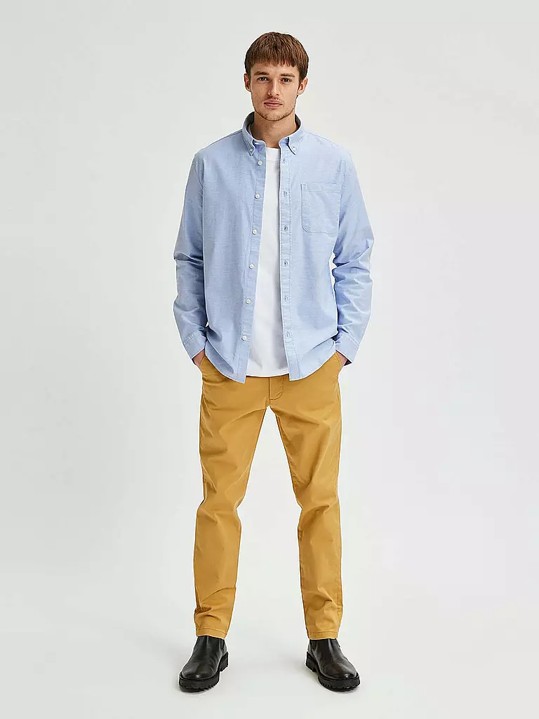SELECTED Hemd blau