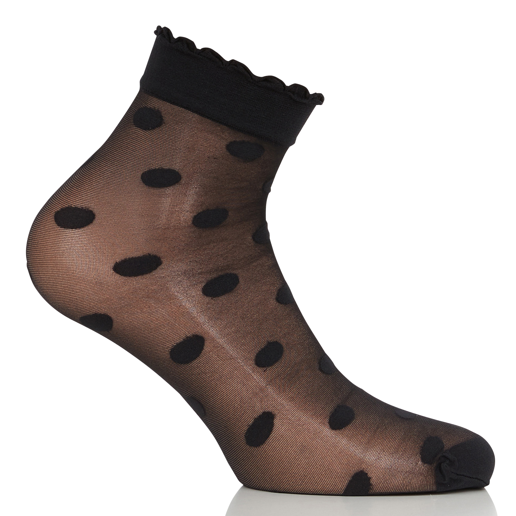 MIA - Pack de 2 chaussettes mi-haute à pois | Noir
