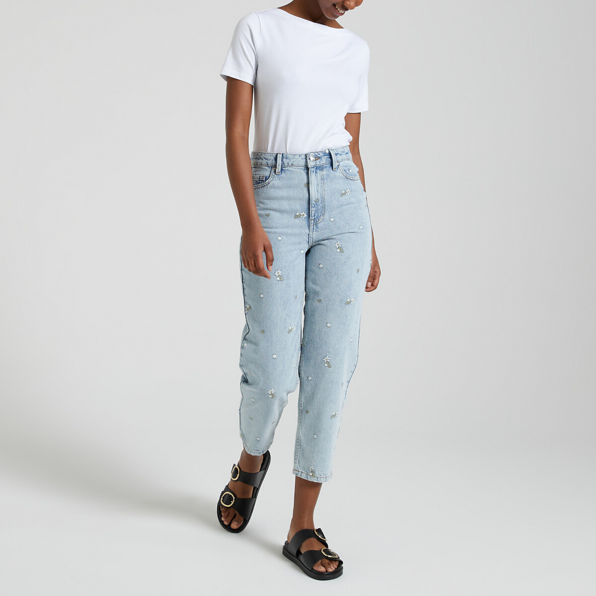 VERO MODA<br>Camiseta com decote canoa e mangas curtas