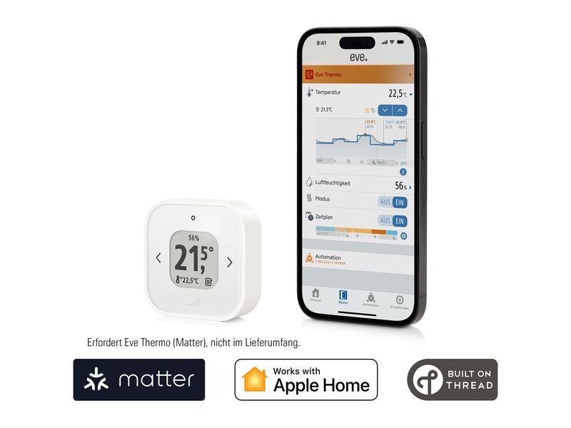 Eve Systems Thermo Control Matter Smarte Heizkörperthermostat Steuerung