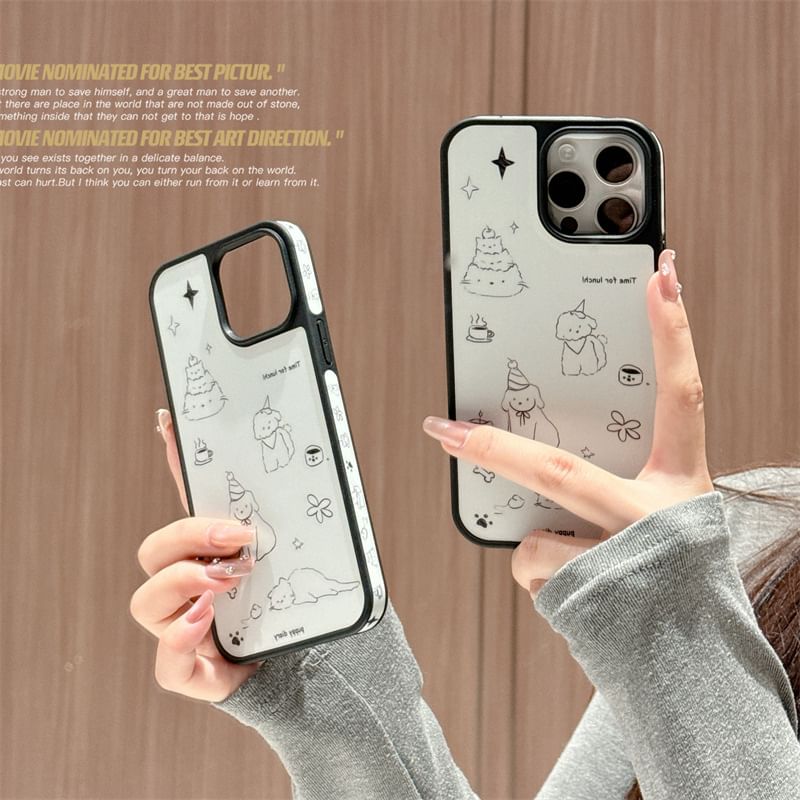 Fonekase - Hondenhoesje - Apple iPhone 16 Pro Max / 16 Pro / 16 Plus / 16 / 15 Pro Max / 15 Pro / 15 Plus / 15 / 14 Pro Max / 14 Pro / 14 Plus / 14 / SE / 13 Pro Max / 13 Pro / 13