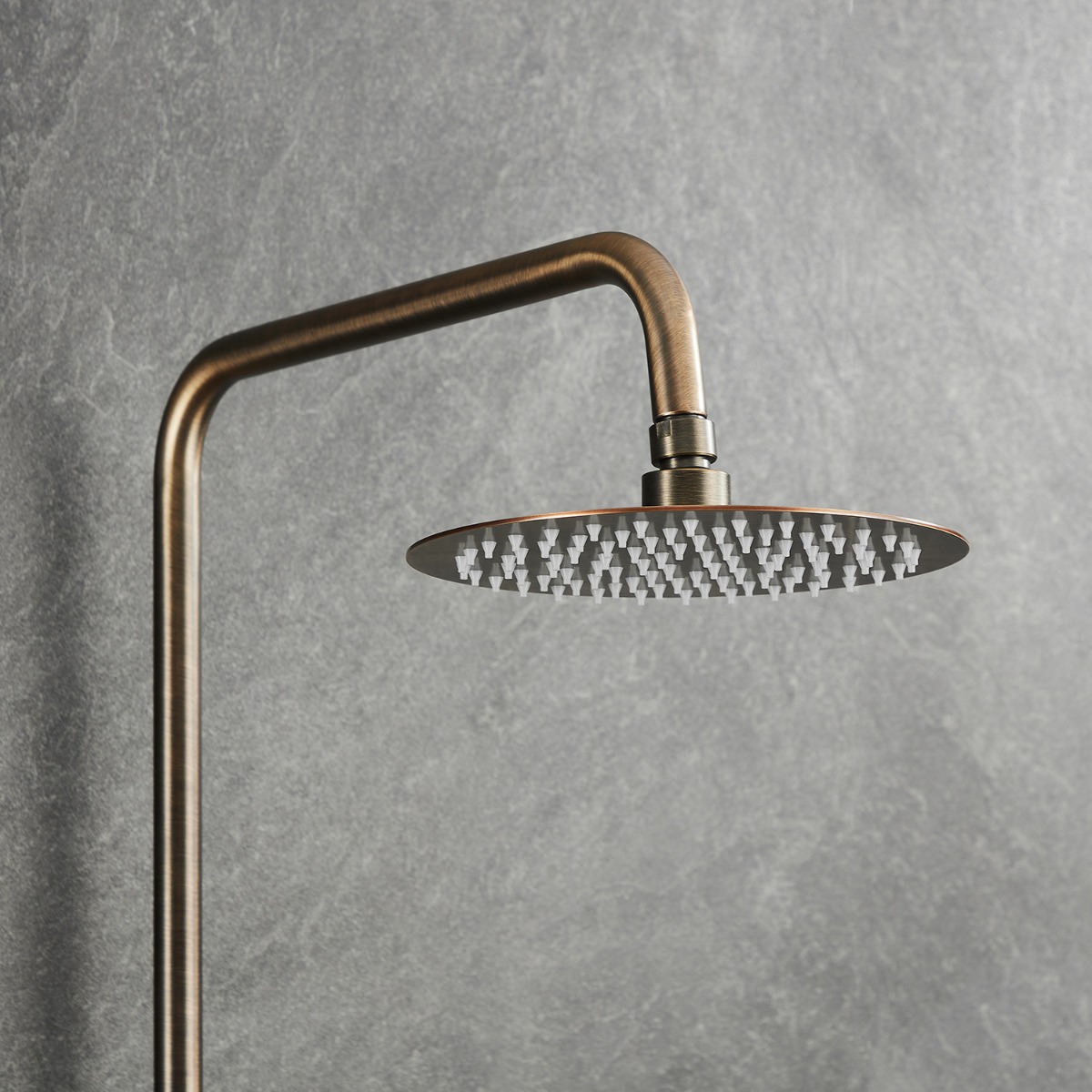 Saniclear Antique inbouw regendouche met 20cm hoofddouche, plafondarm en glijstang verouderd messing