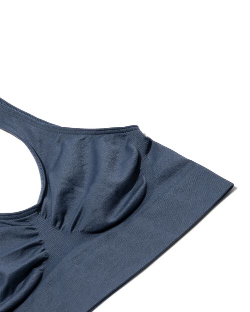 brassière sans coutures femme non préformée bleu