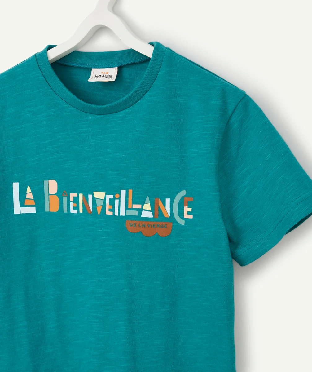COSMIC VIBES - T-SHIRT VERT VIERGE EN COTON BIO ENFANT