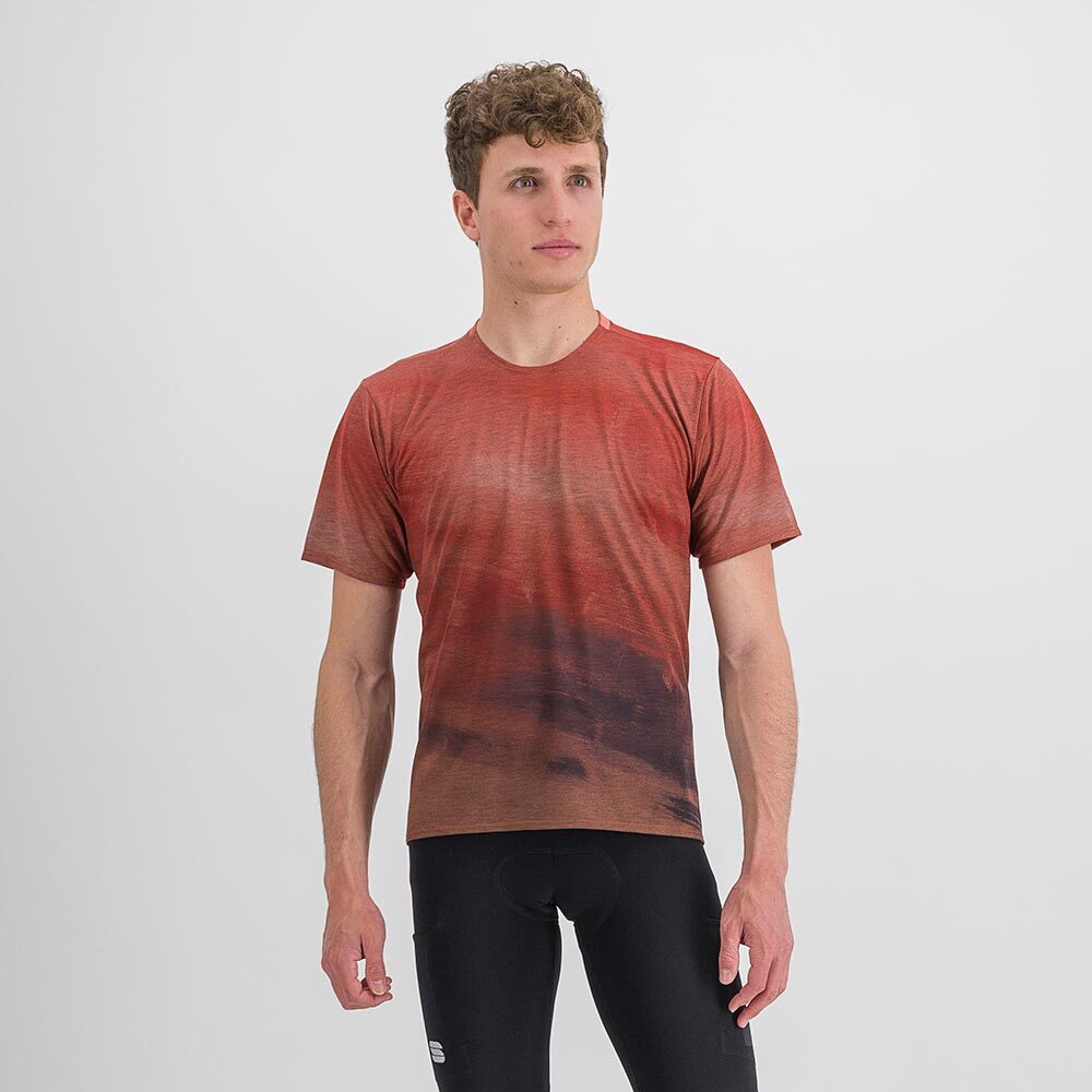 Sportful Flow Giara Fietsshirt Korte Mouwen Rood Heren
