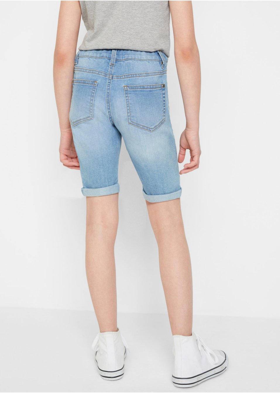 Short en jean extensible fille