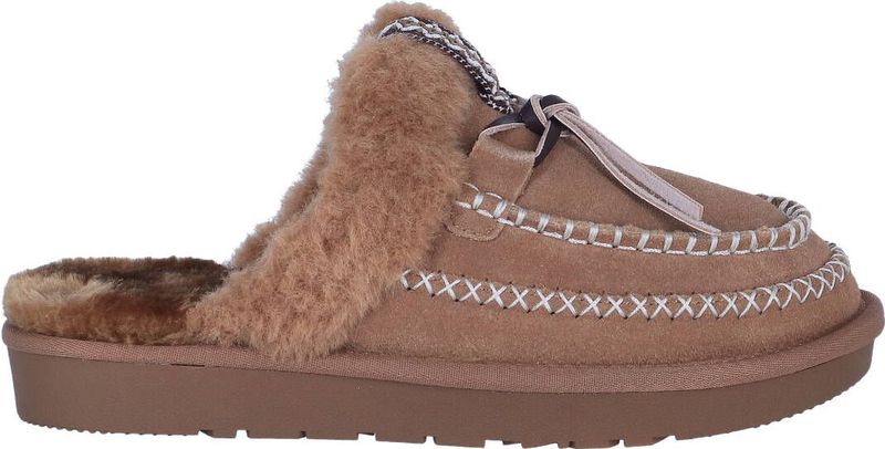 DOUBLE HEART Pantoffels Camel