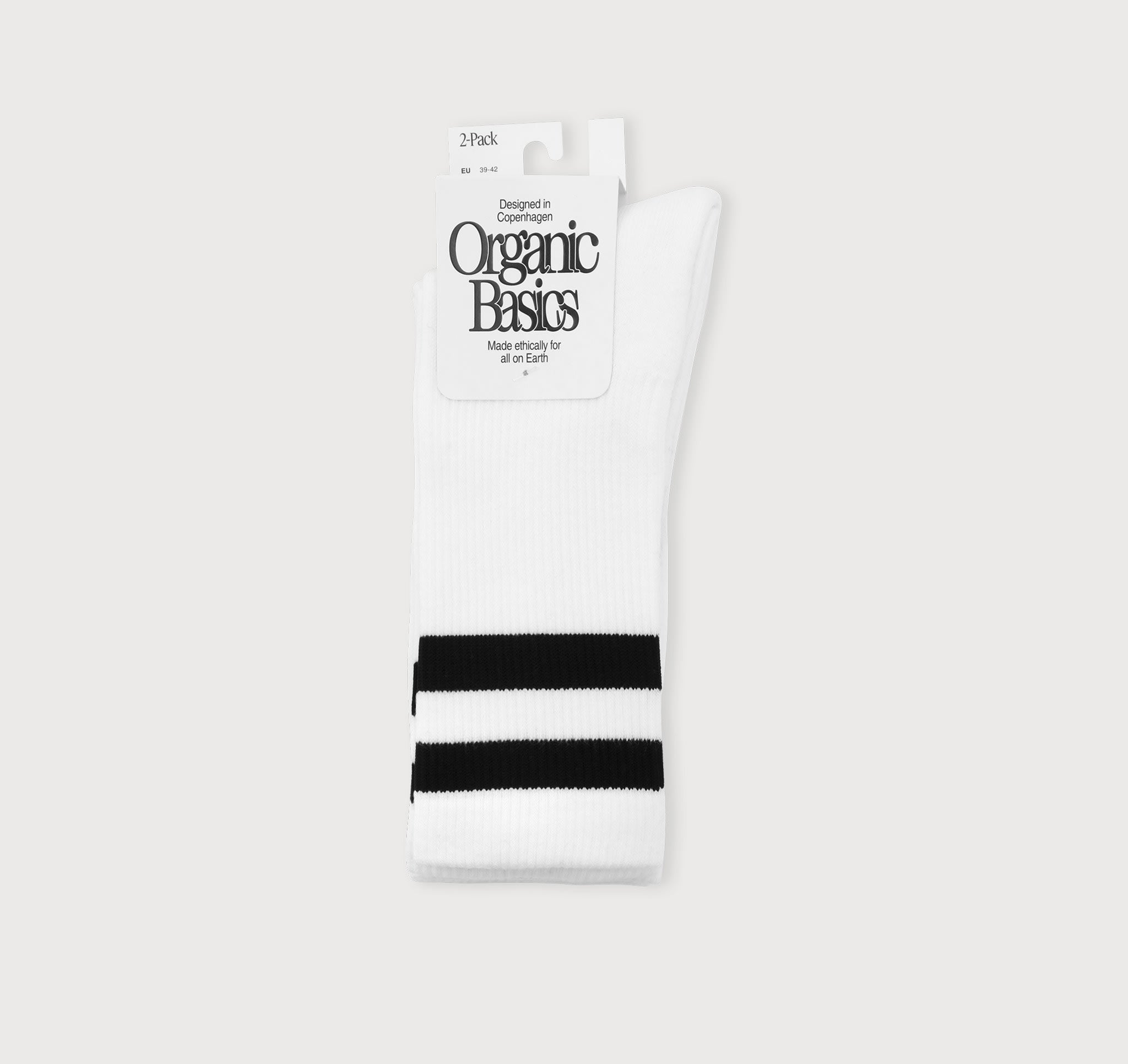 COTTON<br>Core Stripe Crew Socks 2-pack