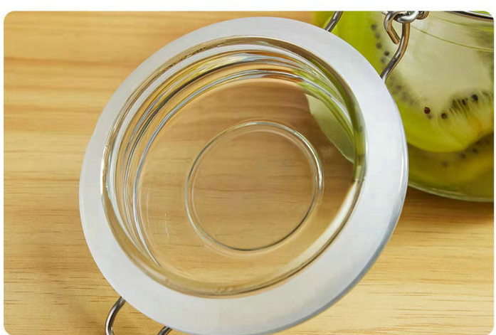 (500ml) Vorrats Einmach Glas Luftdichtes Einkochglas Aufbewahrungs Behälter inkl. Drahtbügel Deckel - Transparent