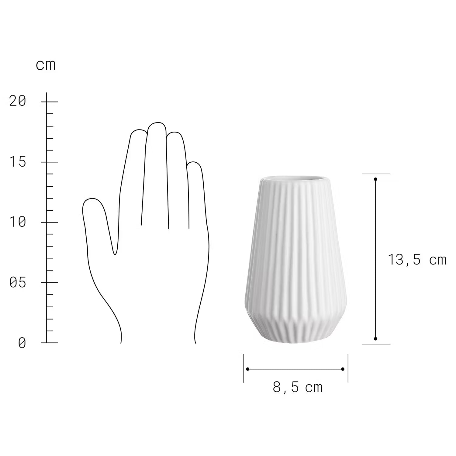 RIFFLE Vase 6er-Set