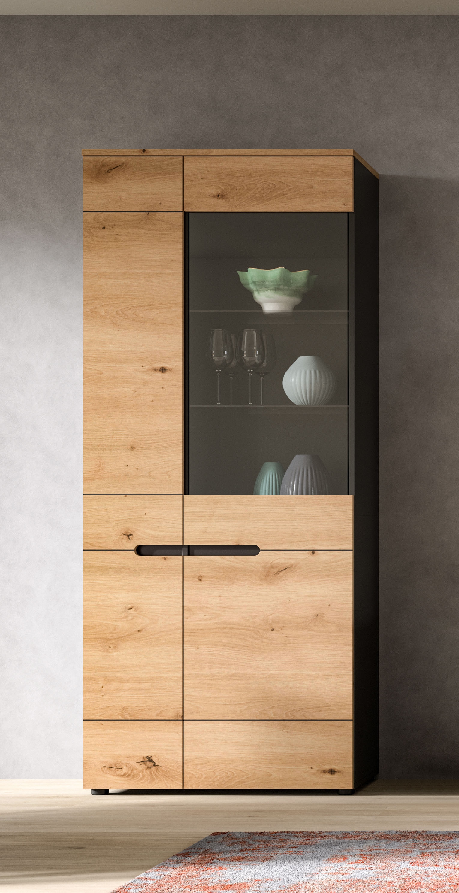 INOSIGN Vitrine »REHAT, TOPSELLER!, Höhe 190 cm, 2 Türen, 4 Einlegeböden, 2 Glasböden« 1 Stk. tlg. Vitrinenschrank, Schrank, Glasvitrine, Wohnzimmervitrine