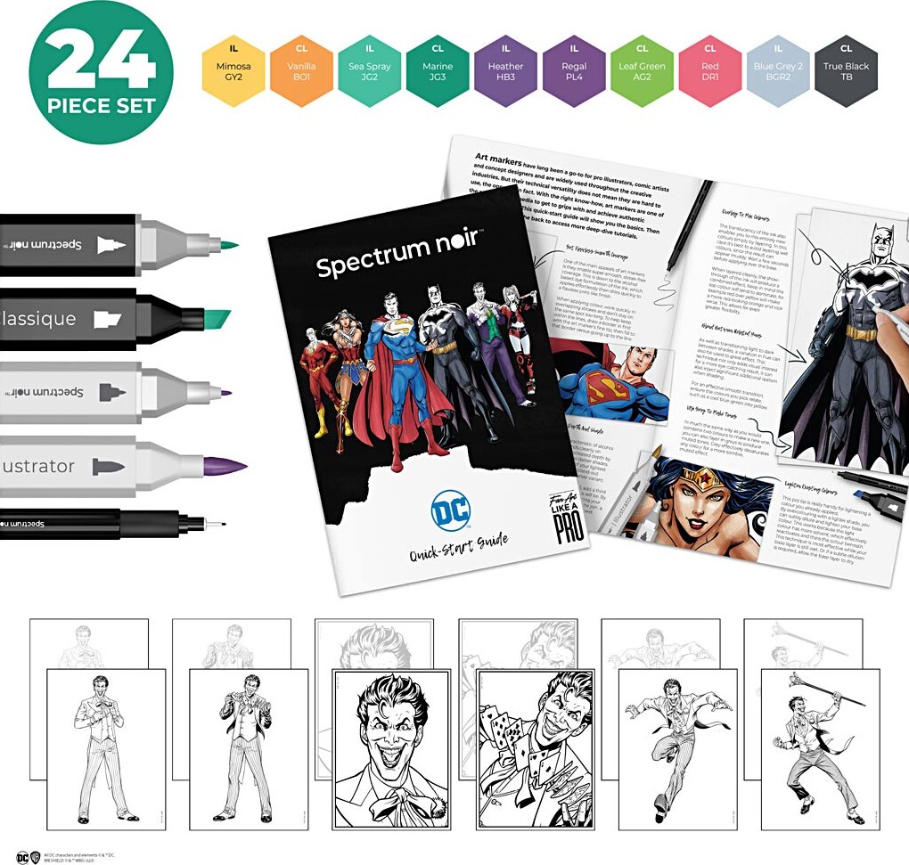 Diy Kit Illustration - Helte Og Skurke Joker - Assorterede Farver
