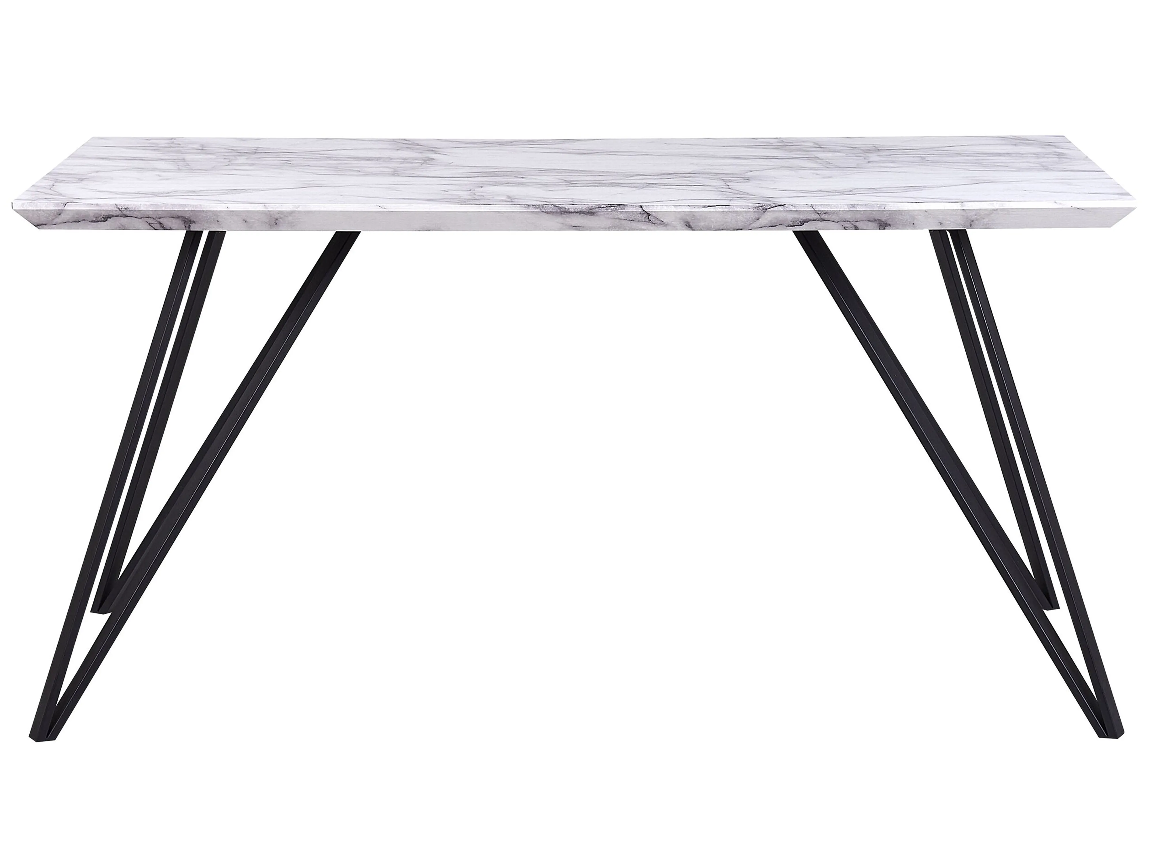 Eettafel MOLDEN Marmer/zwart 80 cm 150 cm