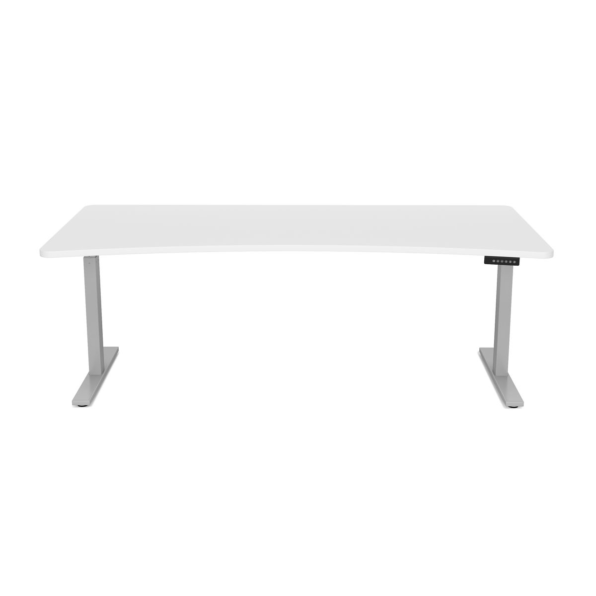Stehpult elektrisch PREMIUM weiss/grau 200 x 92 cm