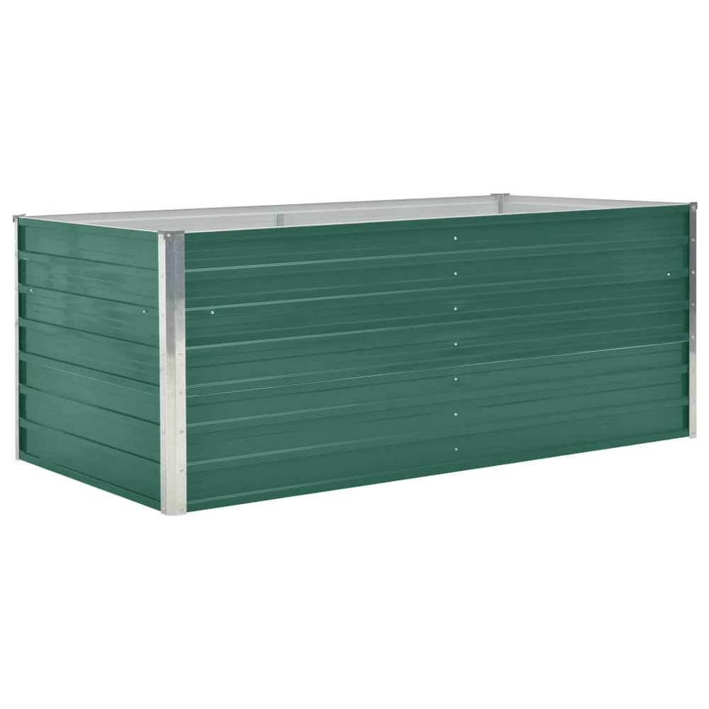Jardinière 160 x 80 x 45 cm acier galvanisé vert