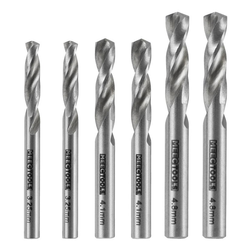 Bor for blindnagler 6 deler Ø3,25-Ø4,8 mm