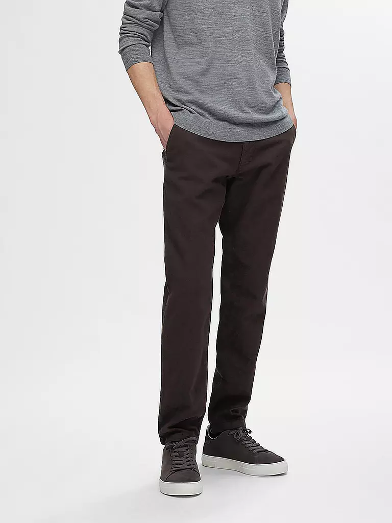 SELECTED Chino Slim Fit SLH175  braun