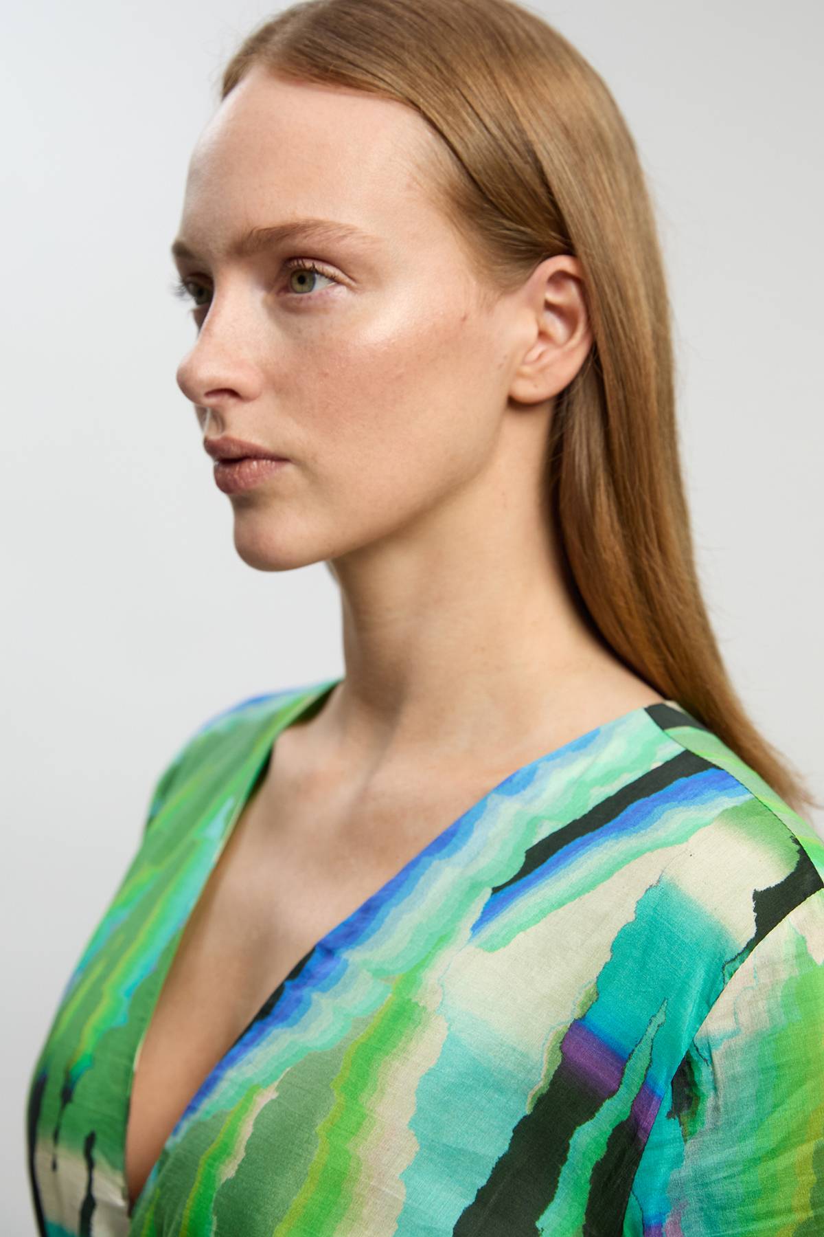 KarenMillen Robe Longue Décolletée En Soie Et Coton À Imprimé Animal