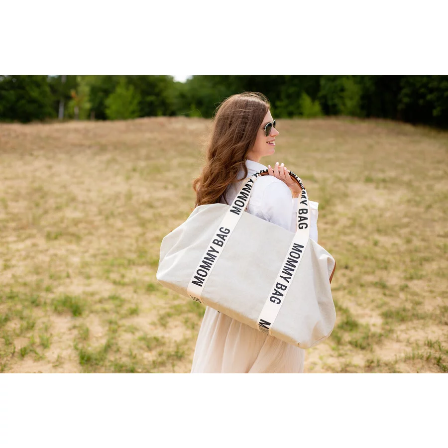 CHILDHOME Mommy Bag Signatur Canvas offwhite
