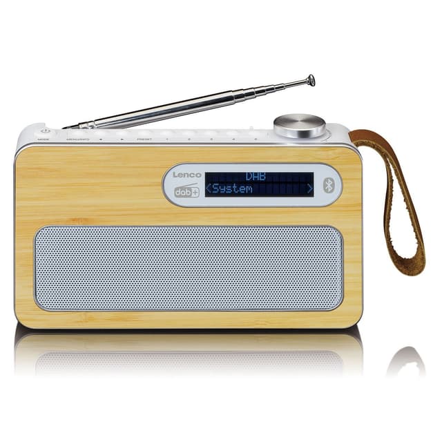 Lenco PDR-040 DAB Radio, Bambus/Hvid