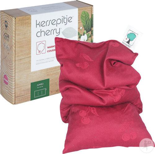 Kersepitje Cherry Jumbo Coussin Chauffant Aux Noyaux De Cerise 23x55cm Pièce 1