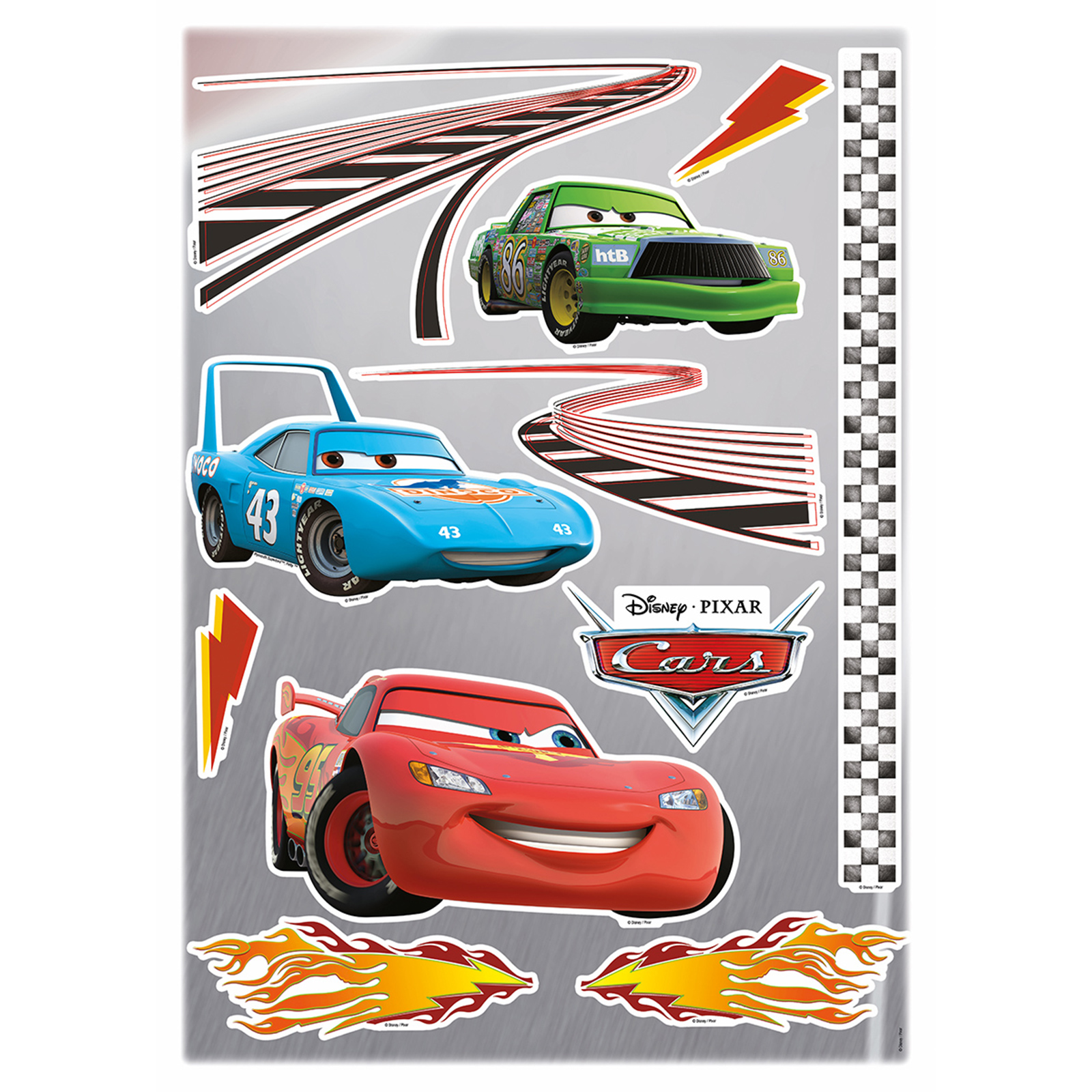Wandtattoo CARS - bunt - 50x70 cm