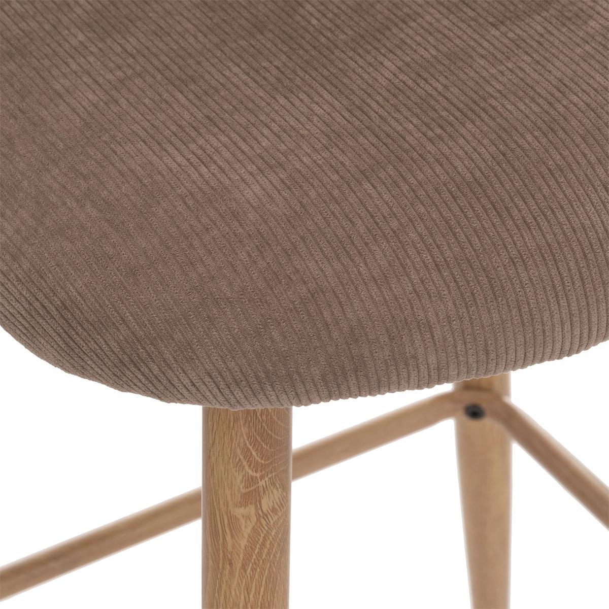 CHAISE DE BAR CELESTE TAUPE TOURTERELLE