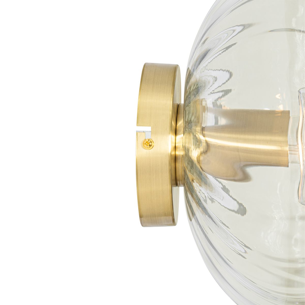 Smart wandlamp goud met glas incl. Wifi P45 - Ayesha