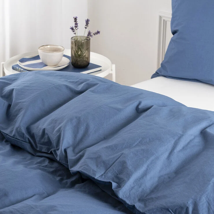 Nordisk Tekstil Økologisk sengelinned Kelly denim blue - GOTS Blå