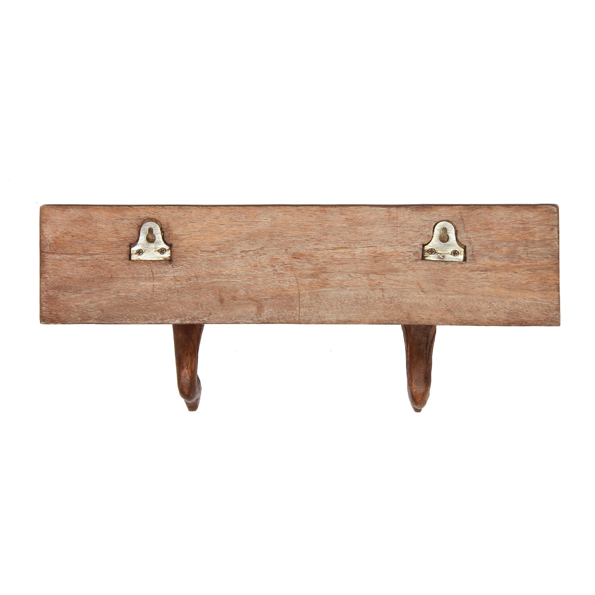 2er Wandhaken Elefantenkopf, natur, B 43 cm, H 18 cm, L 9 cm von fischer's lagerhaus