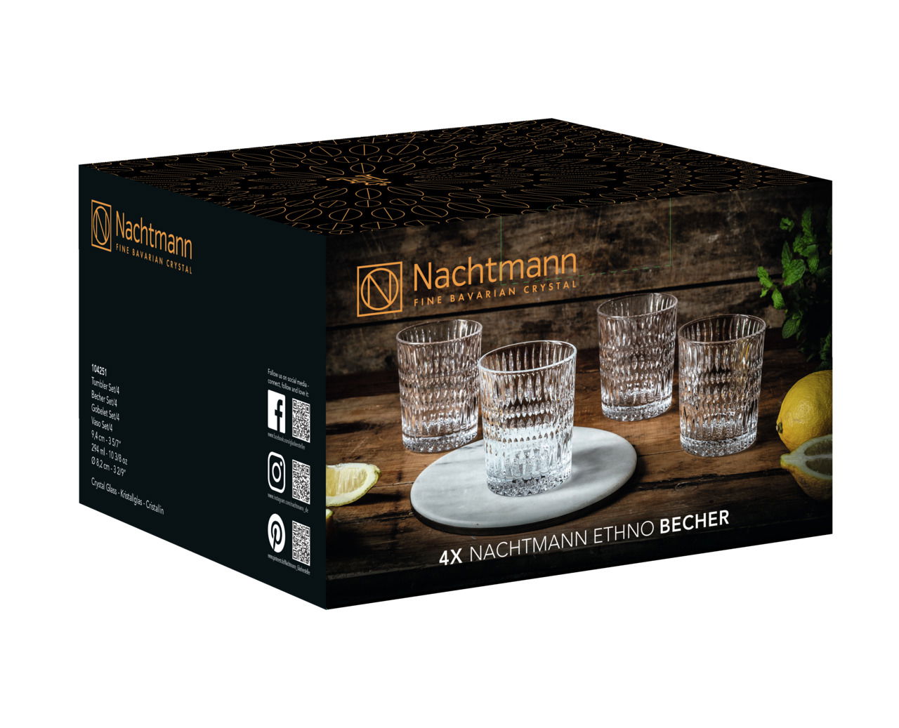 Nachtmann Becher 4er-Set ETHNO