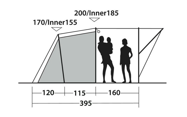 Outwell Sky 5 Tunnelzelt für 5 Personen