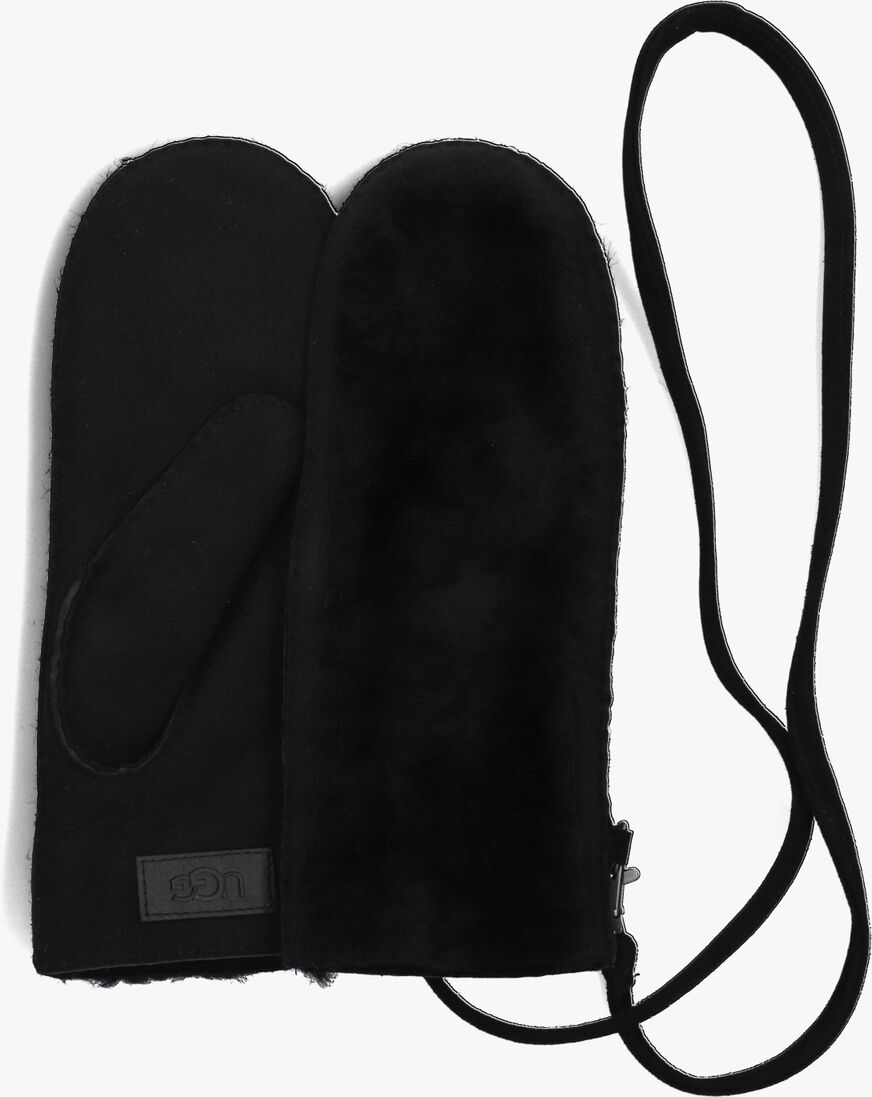 zwarte ugg handschoenen exposed sheepskin mitten