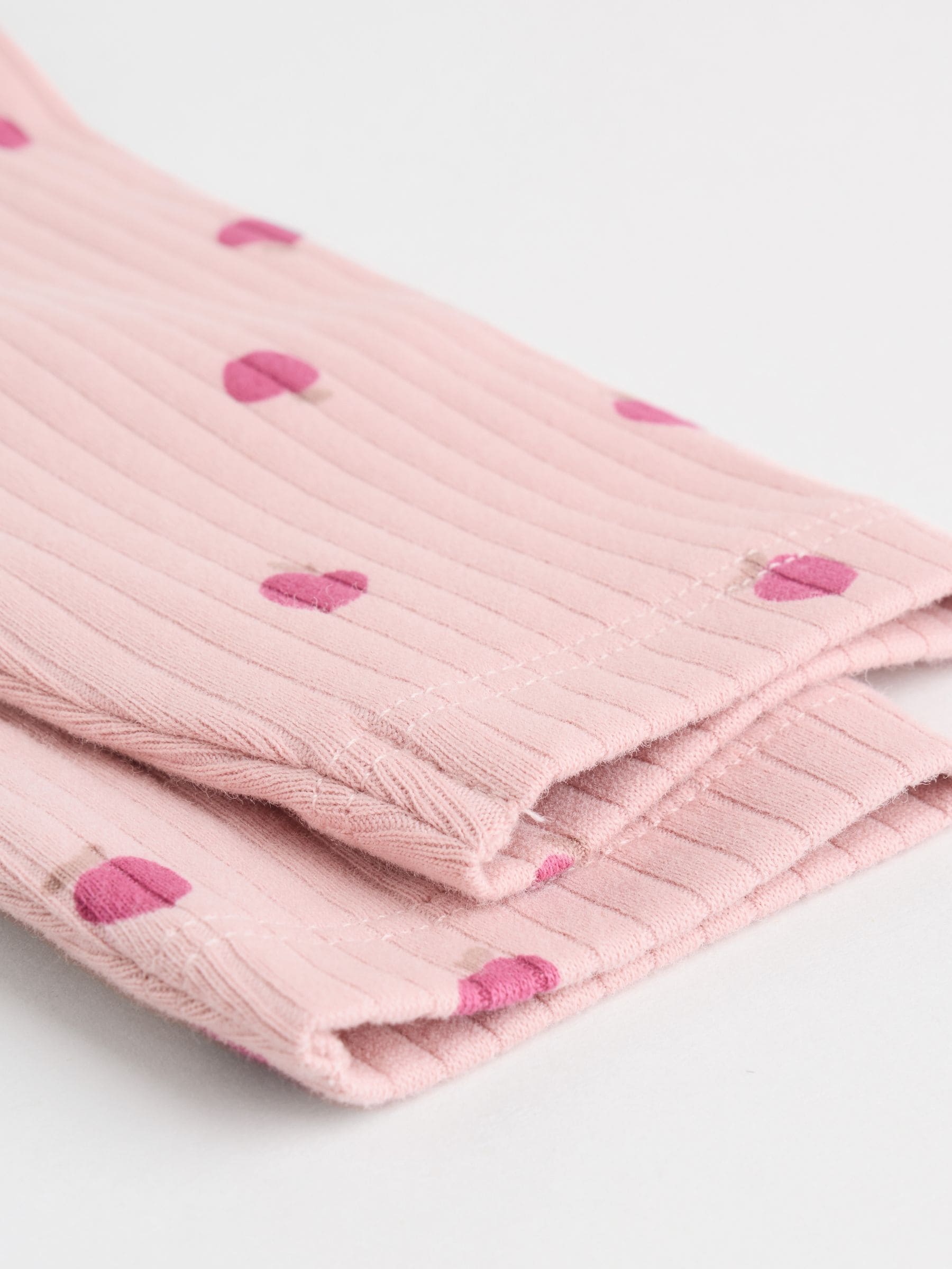 Roze/crème/bruine print - 6 -delige set van top met lange mouwen en leggings (0mnd -3jr)