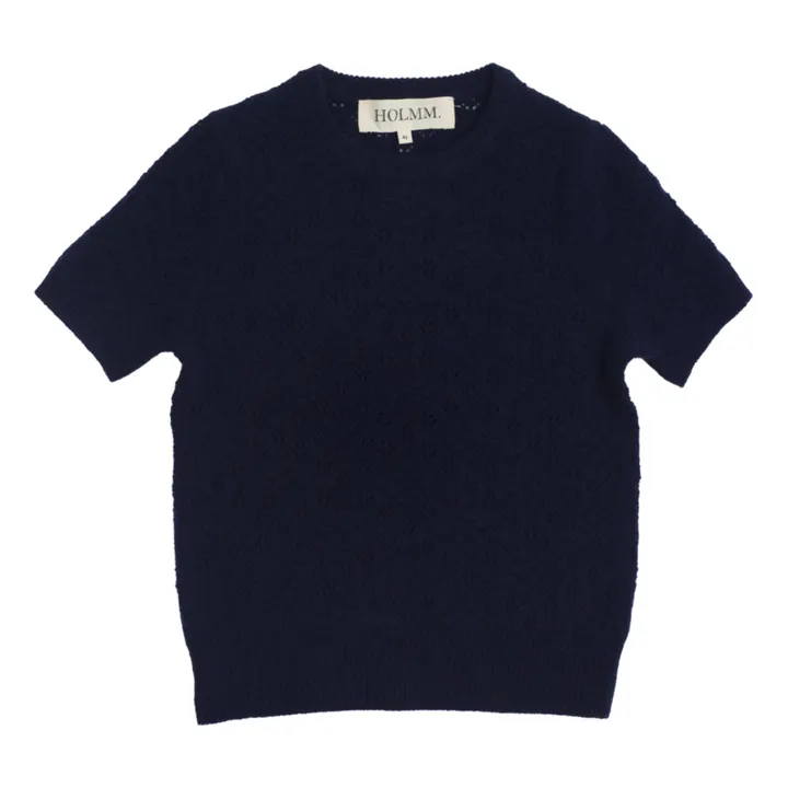 Holmm T-Shirt Cachemire Nero | Bleu marine