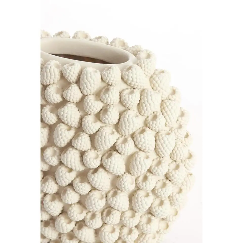 Light & Living - Raspberry vaas deco 44,5x22x35 cm - crème