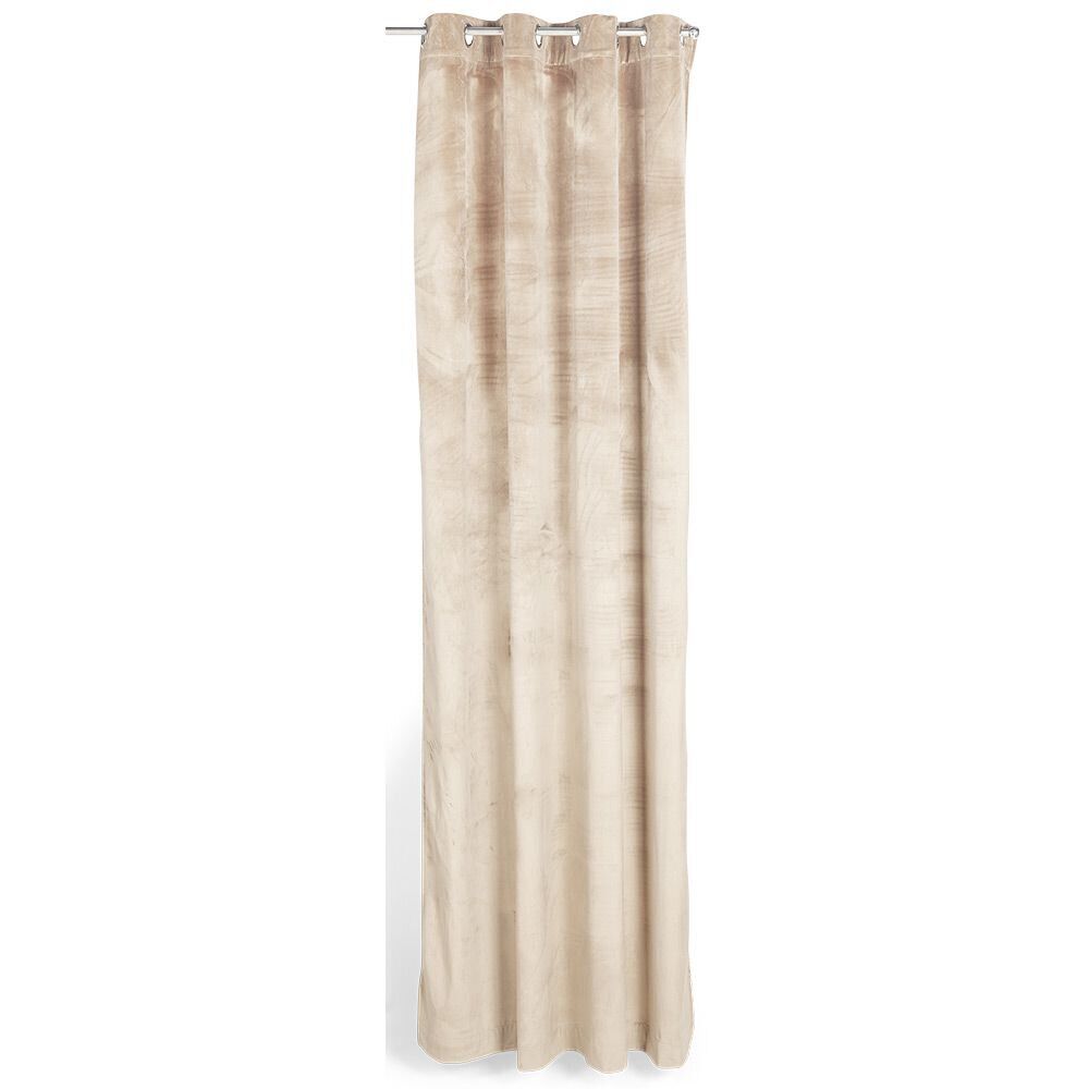 Rideau effet velours 260x140cm polyester beige