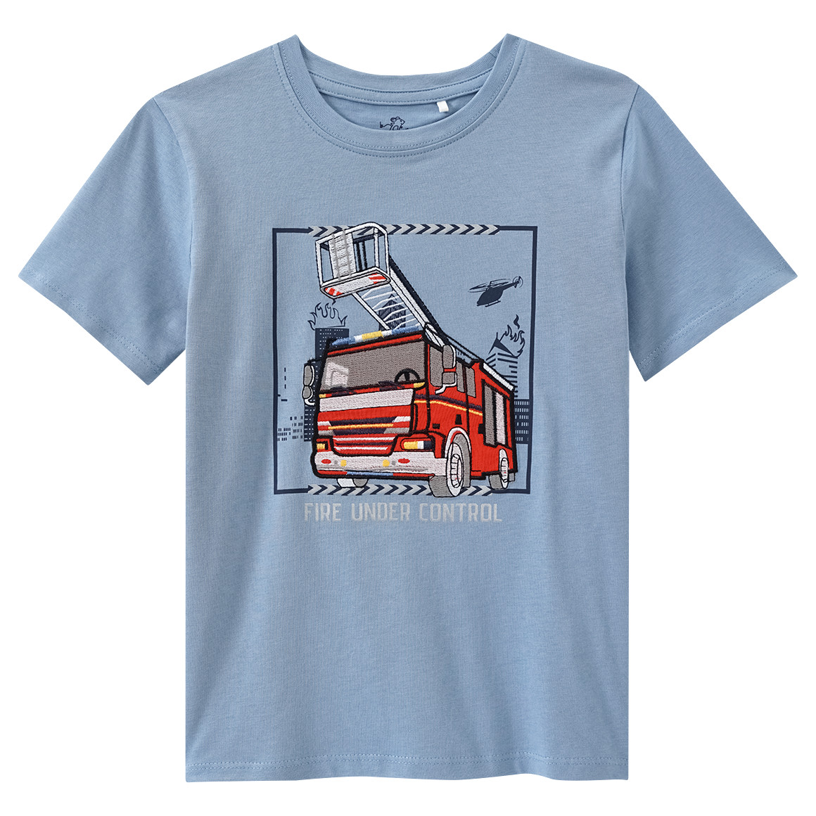 Topolino Jungen T-Shirt mit Feuerwehr-Applikation blau