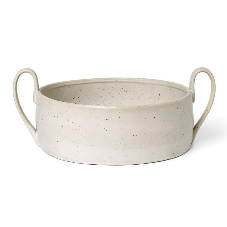 Ferm Living Flow centerpiece fruitschaal off-white speckle