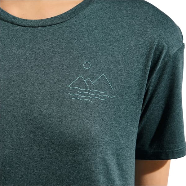 T-shirt randonnée ODLO W ASCENT SUN. SEA. MOUNTAINS. CREW NECK S/S DARK SLATE MELANGE