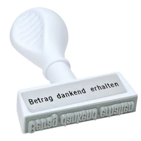 WEDO® 1937 Stempel Text Betrag dankend erhalten