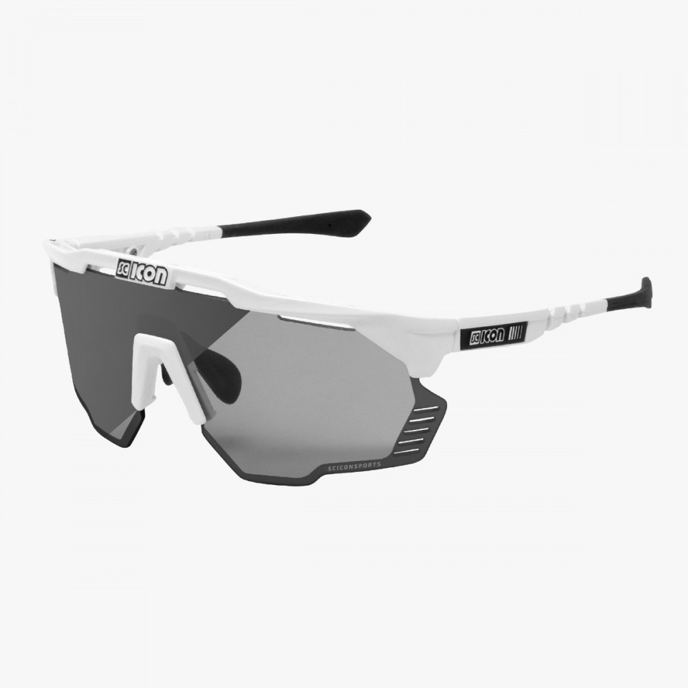 Scicon Aeroshade Kunken cykelbriller White Gloss Photochromic