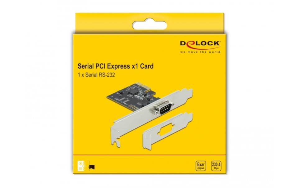 PCI-Express-Karte 90000 1x Seriell / RS-232PCIe-Schnittstellenerweiterungskarte: 1x RS-232