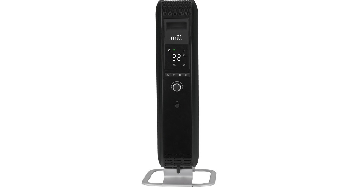MillGentle Air WiFi Olieradiator OIL2000WIFI3 BLACK  (Wit/zwart, 2000W)