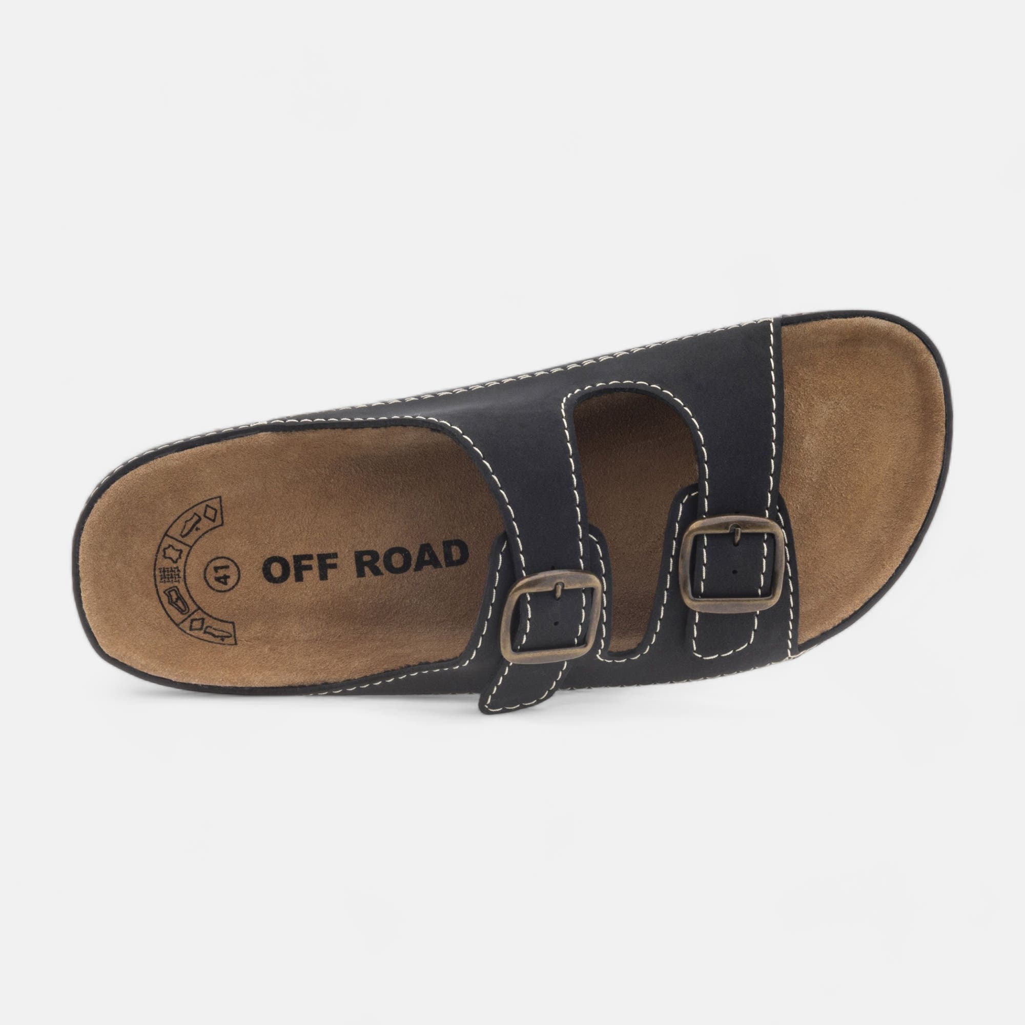 Mules semelle liège Homme noir