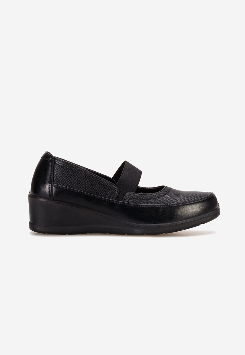 Ballerines à plateforme noirs Niomi