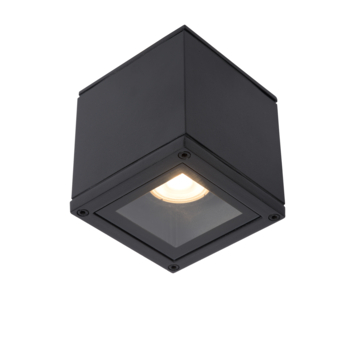 Lucide badkamer spot Aven IP65 zwart vierkant